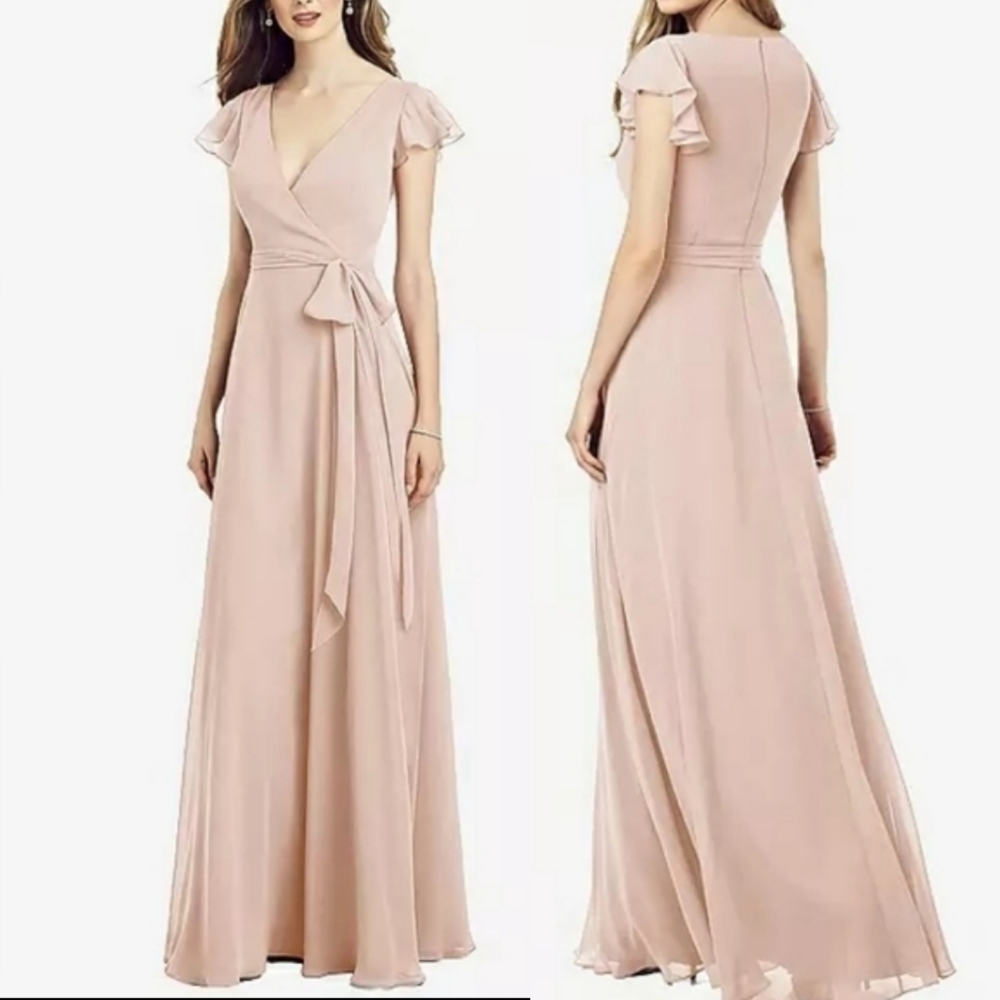 NWT AFTER SIX FLUTTER SLEEVE EVENING/FORMAL  DRESS (Tall)